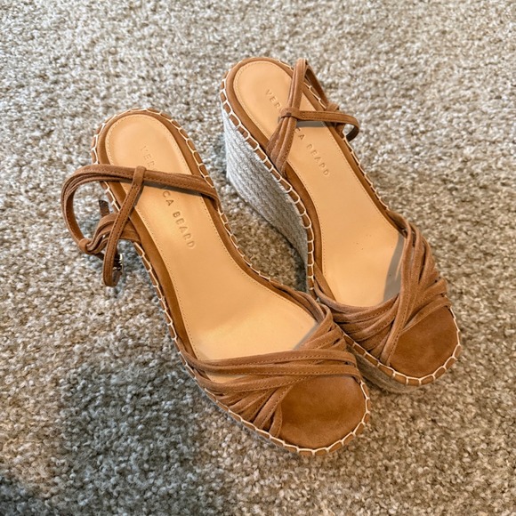 Veronica Beard Shoes - Veronica Beard Ravina Suede Espadrille wedge sandals 8 resort boho vacation